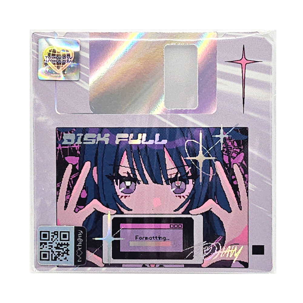 Floppy disk holo print